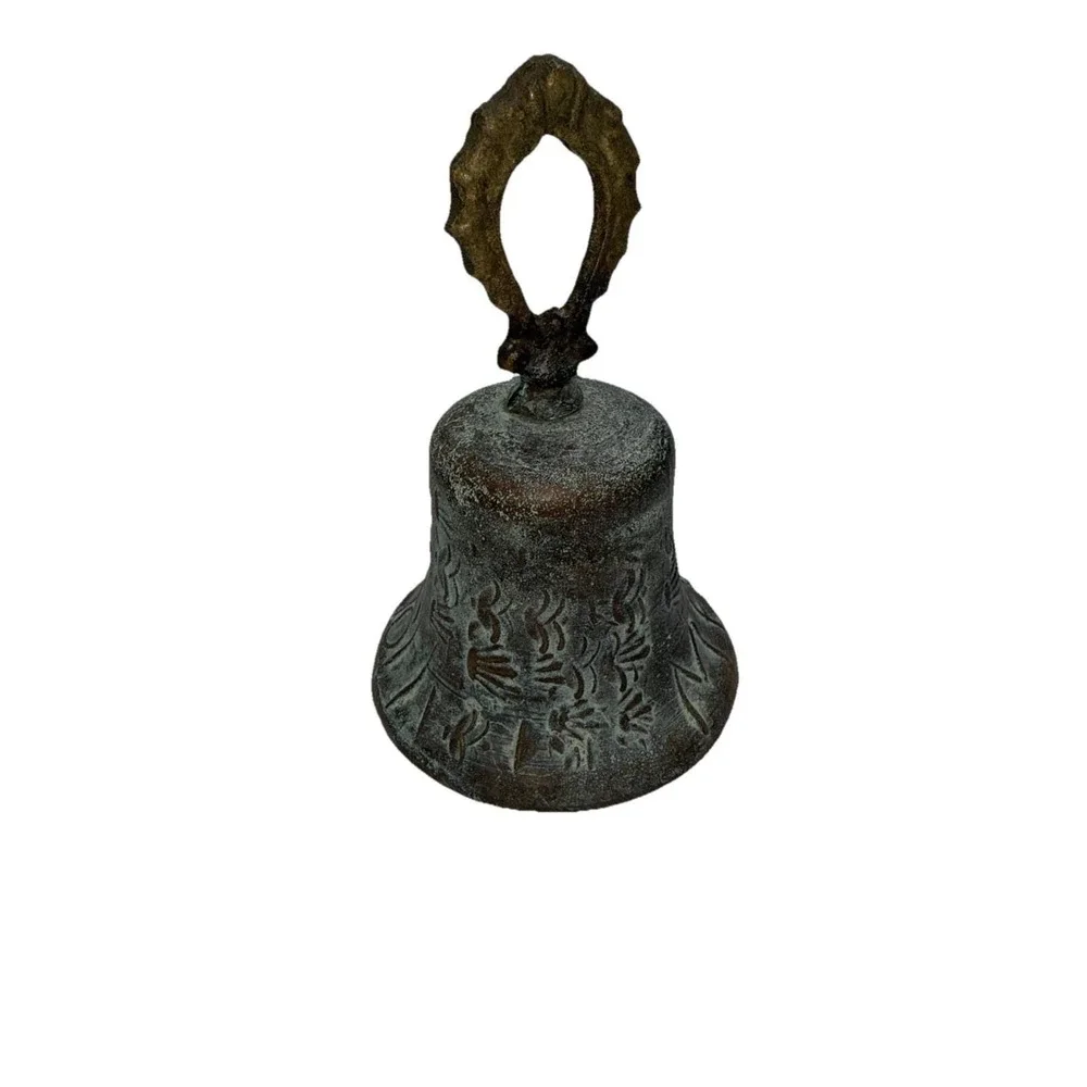 Antique Bronze Spanish Mexico Brass Mission Heavy Church Single Bell 6